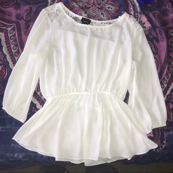 Rue21 Tops - Rue21 white peplum top